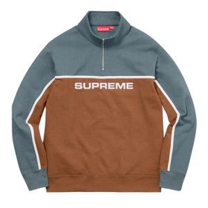 Supreme Authentic 2-Tone Half Zip Sweatshirt Style: Rust